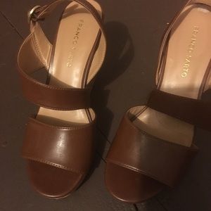 Franco Sarto camel wedge sandals!